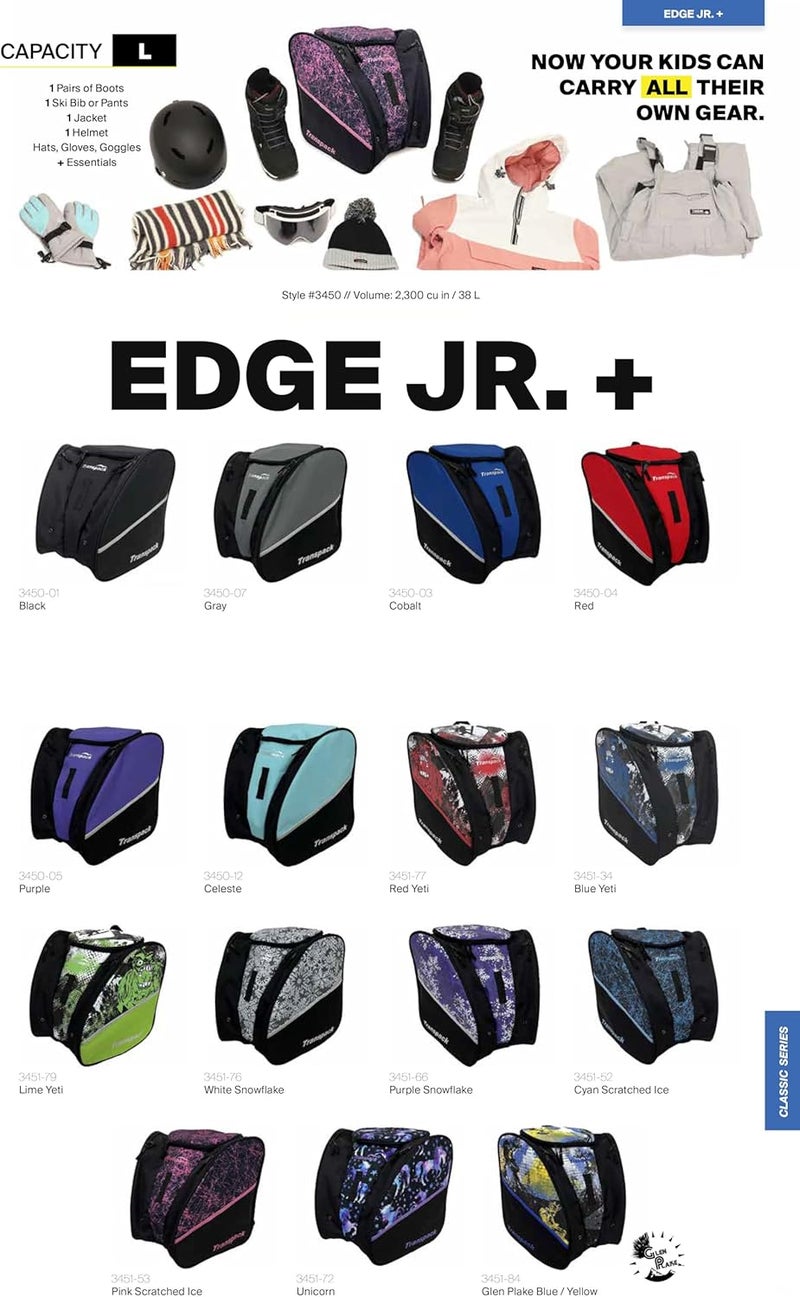Transpack Edge Junior+ 38L Water-Resistant Padded Multi-Compartment Ski/Snowboard Boot Helmet Goggles & Gear Backpack Bag - Image 5
